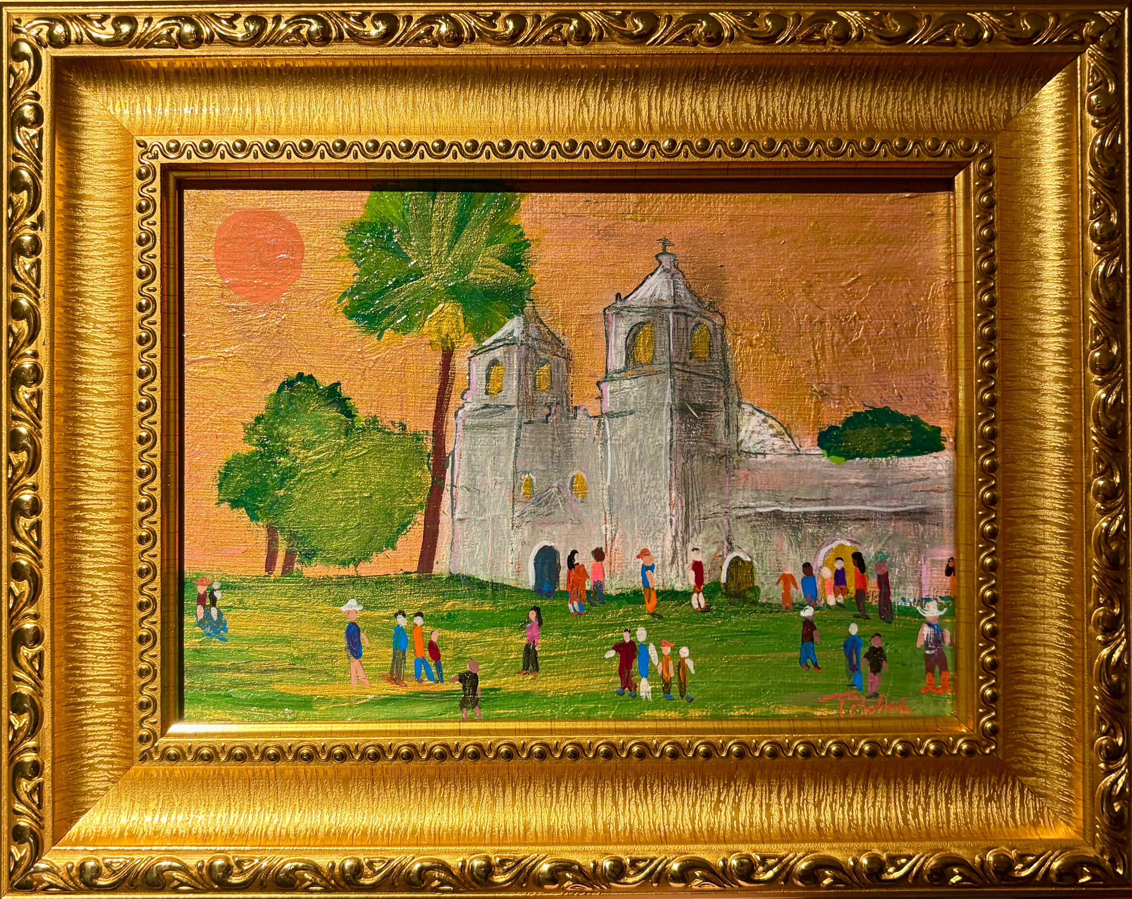 “Where the San Jose’s At?” 5”x7” Original Acrylic In Frame by Taylor Etienne Bohné