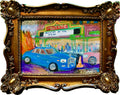 “Rholls Royce Phantom of the Opera”5”x7” Original Acrylic Painting in Frame by Taylor Etienne Bohné