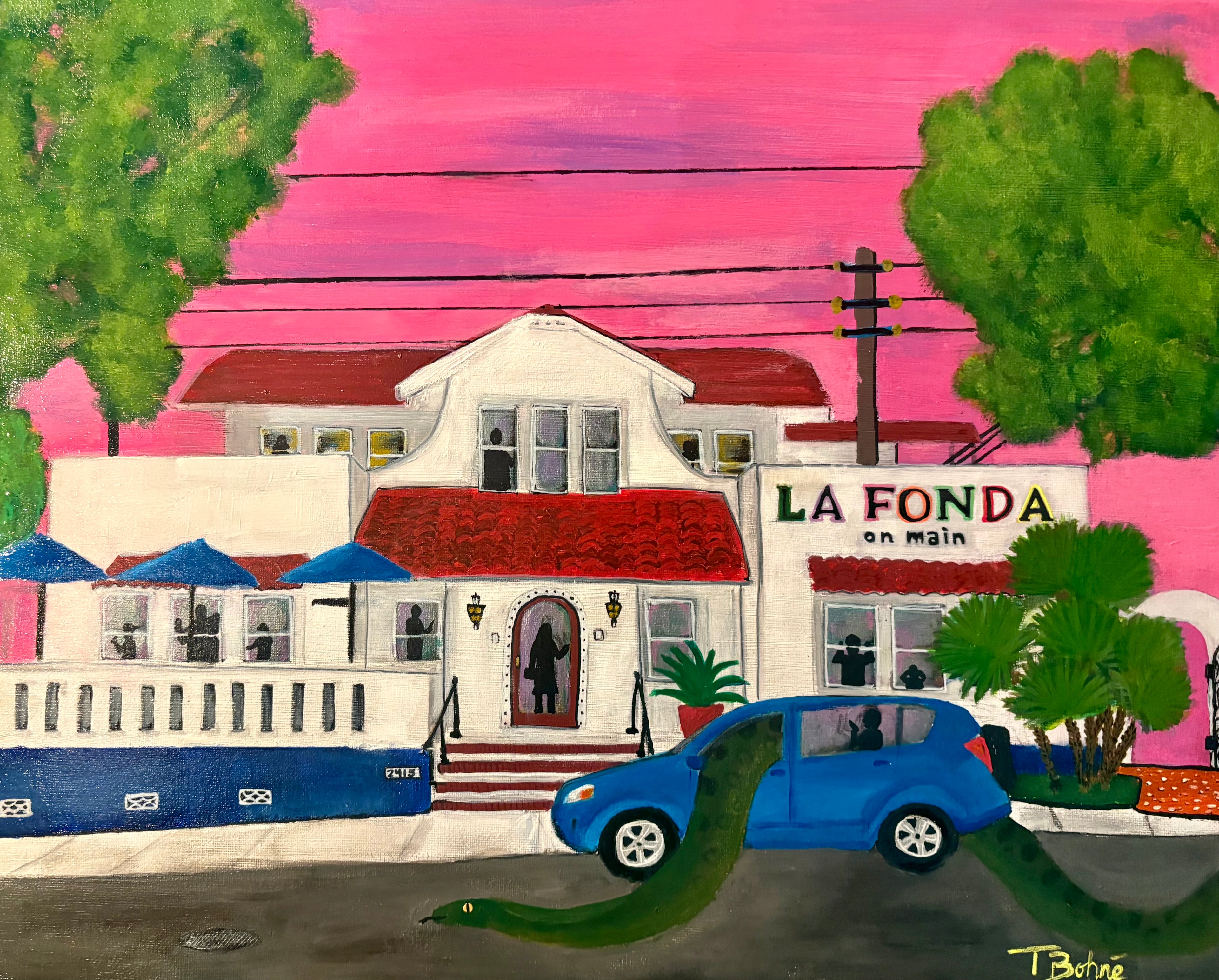 Anaconda at La Fonda Signed and Numbered Limited Edition 1/25 Print 8”x10”