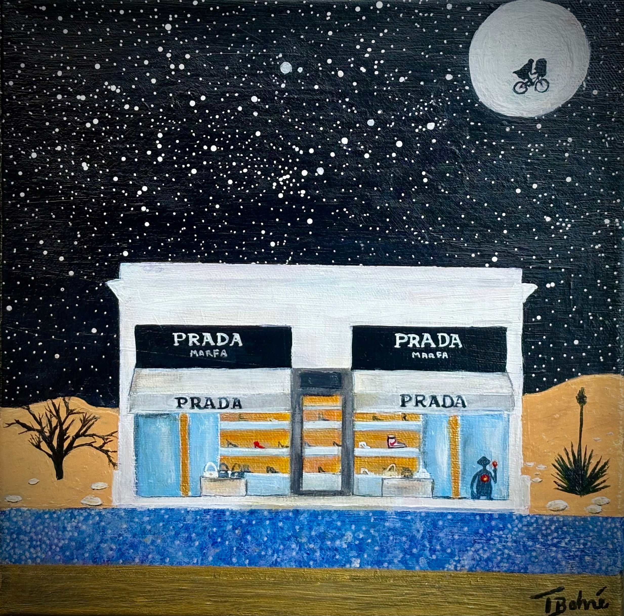 ET Phone Prada Marfa 1/- Signed Numbered 10”x10” Print